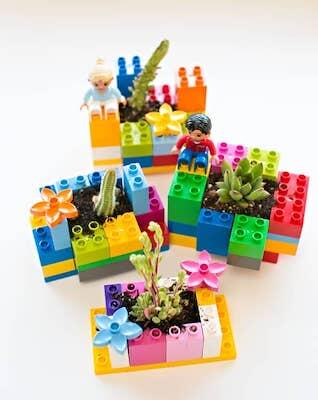 Mini DIY LEGO Planters by Hello Wonderful
