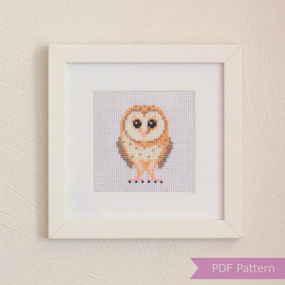 Barn Owl Cross Stitch Pattern by LaSelvaDesign