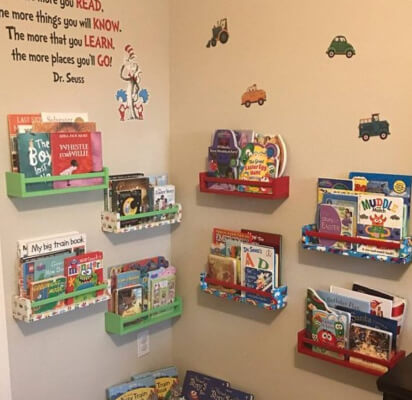 Boys-Children's DIY Wall Bookshelf from FancyDancyWallDecor