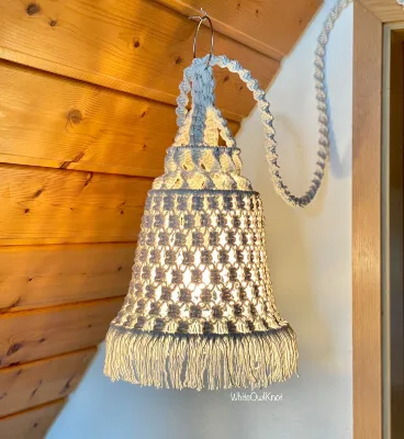 13 Macrame Lamp Shade Patterns and Ideas 2 Chandelier Macrame Hanging Lamp Shade Pattern by WhiteOwlKnot