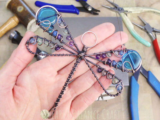 Copper Wire Dragonfly Tutorial by EarthBalanceCraft