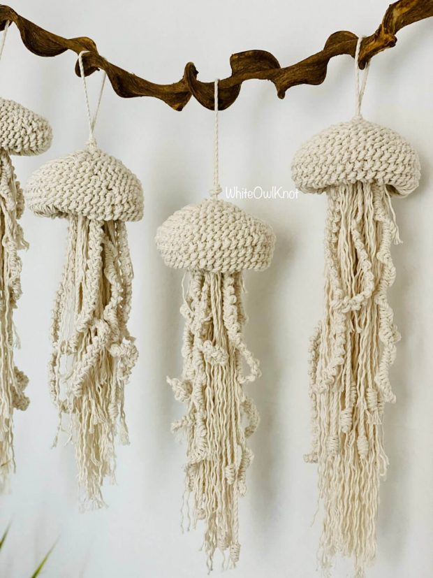 DIY Macrame Jellyfish Pattern by WhiteOwlKnot