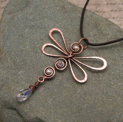 DIY Wire Dragonfly Pendant Tutorial by TutorialShop