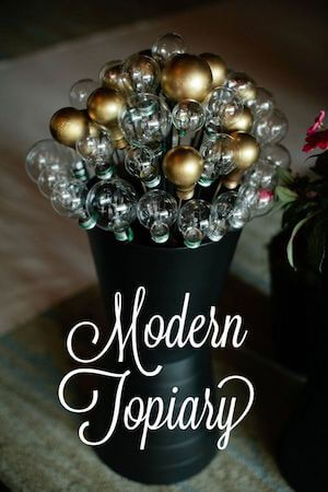 DIY Lightbulb Topiaries by Ruffled