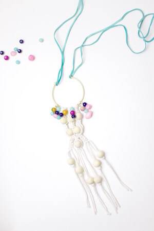 DIY Macrame Necklace by Rebecca Propes