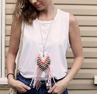 DIY Roped Macrame Necklace by Collective Gen