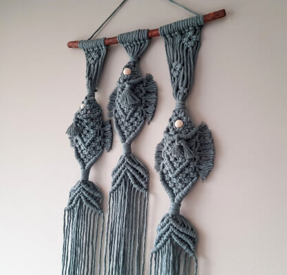 Fish Macrame Animal Wall Hanging Pattern by happinessByB