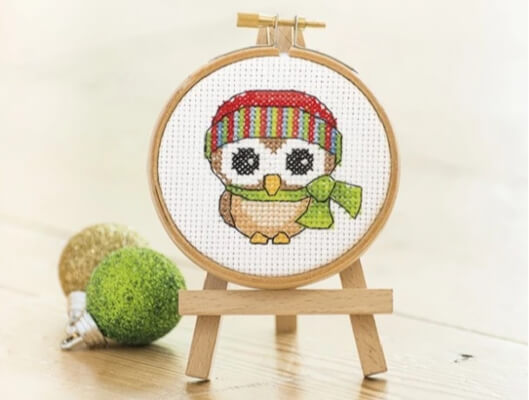 Free Owl Cross Stitch Pattern by Rhona Norrie