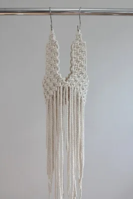Gypsy Macrame Pattern Hanging Baskets by UrbanJungleDesignCA