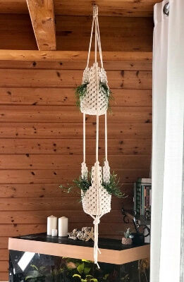 Macrame Basket Hanger Pattern by WhiteOwlKnot