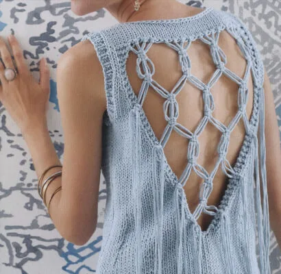 Macrame Boho Summer Top Pattern by VintagePatternFaves