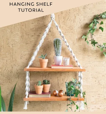 Macrame Hanging Shelf Tutorial Download by DavidandCharles