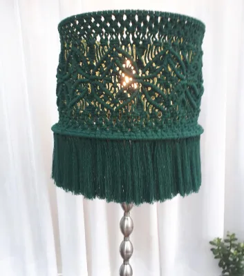 13 Macrame Lamp Shade Patterns and Ideas 3 Macrame Lamp Shade Pattern by Kitkaboodlecrafts