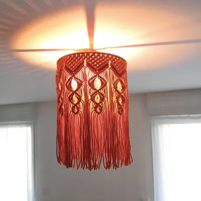 13 Macrame Lamp Shade Patterns and Ideas 5 Macrame Light Shade Pattern by PeloteEtCompagnie