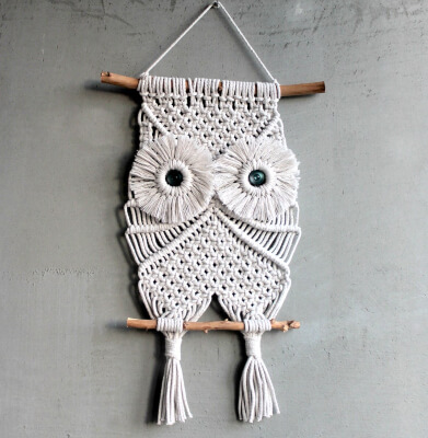 Macrame Owl Wall Hanging Pattern by MacrameIsLove