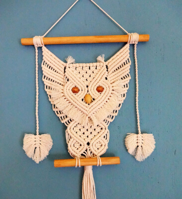 DIY Macrame Owl Wall Hanging Pattern by MacrameIsLove