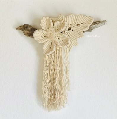 Macrame Wall Hanging Flowers by WhiteOwlKnot