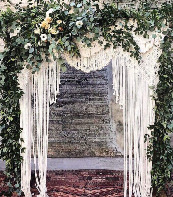 Macrame Wedding Backdrop from KnitworldStore