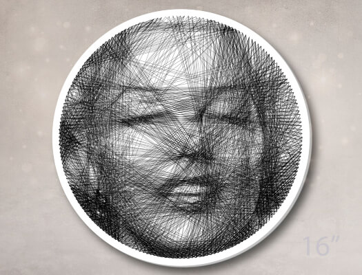 Marilyn Monroe Canvas Thread Art from StringArtDIYDecor