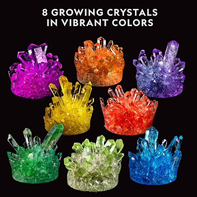 Mega Crystal Growing Lab with Light-Up Display Stand & Guidebook
