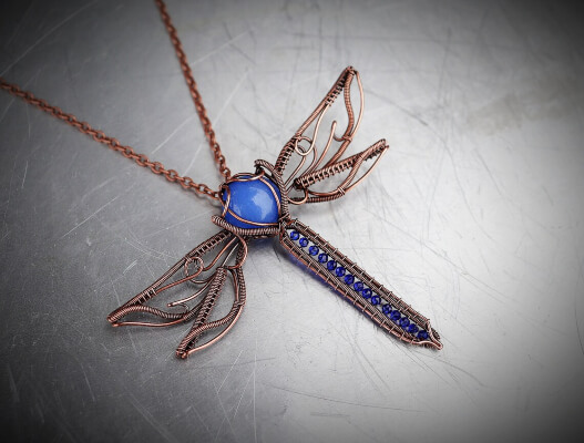 Pendant Wire Wrapped Dragonfly Tutorial by WireArtTutorials