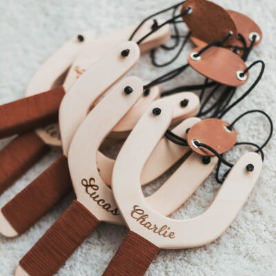 Personalized Wooden Slingshot from BusyPuzzle