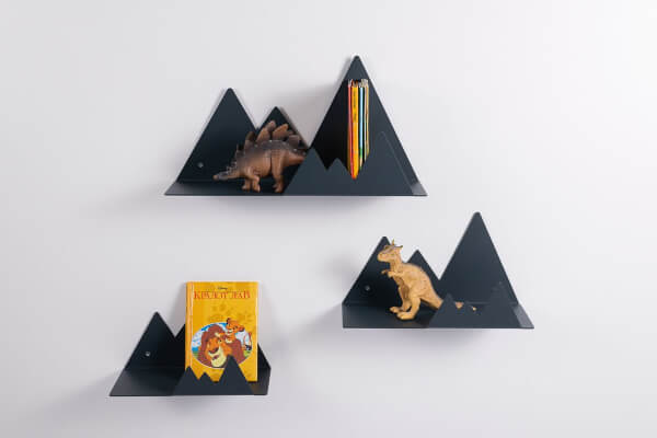 Set of 3 Mountain Wall Bookshelf for Kids from siideess
