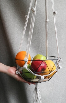 Set of 3 Simple Macrame Fruit Hanger Pattern by FilettoArt