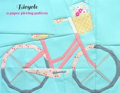 Bicycle Paper Piecing Pattern by Charise Creates