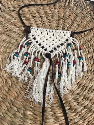 Boho Macrame Necklace Pattern by Bead Shack