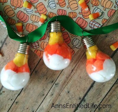 Candy Corn DIY Light Bulb Ornament by Ann's Entitled Life