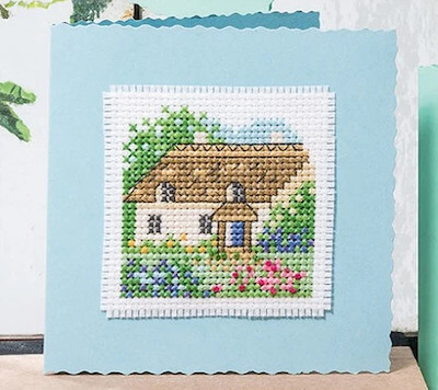 Country Cottage House Cross Stitch Pattern by Gathered