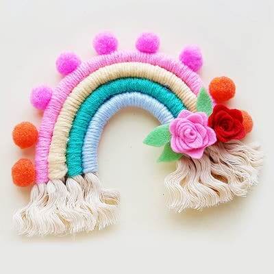 Floral Rainbow Macrame Craft by Only Passionate Curiosity
