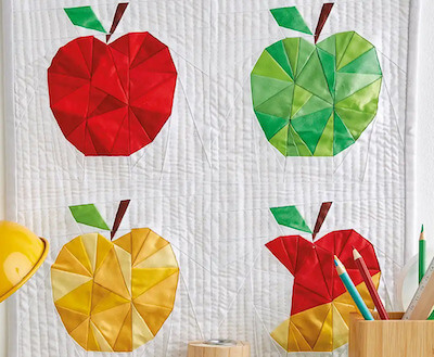 Free Apple Paper Pieced Quilt Patten by Gathered