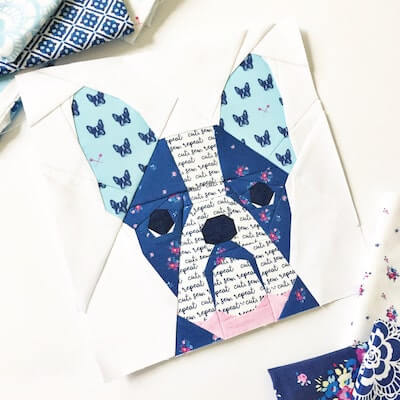 French Bulldog Paper Piecing Pattern by Kid Giddy