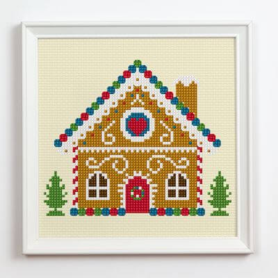 Gingerbread House Cross Stitch Pattern by Yarnspirations