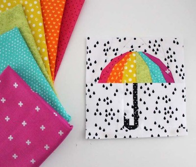 Hello Rain Paper Pieced Quilt Block Pattern by Center Street Quilts