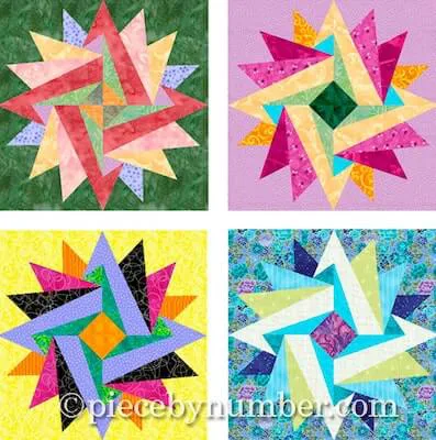 Indian Summer Paper Piecing Quilt Pattern by Piece By Number Quilts