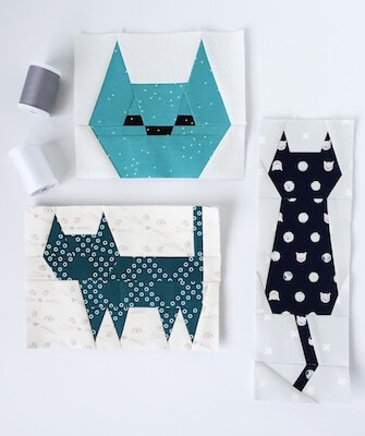 Kitten Around Blocks Paper Piecing Pattern by Michael Ann Made