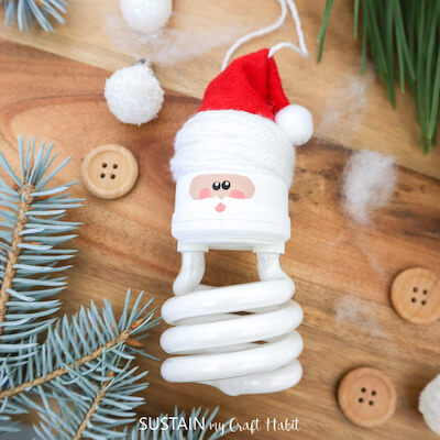 Light Bulb Christmas Ornaments by Sustain My Craft Habit