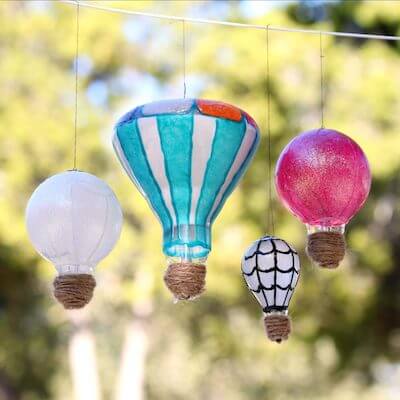 Light Bulb Hot Air Balloons Craft by Morena's Corner