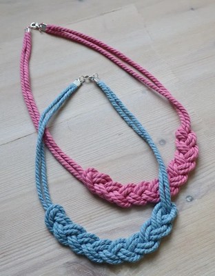 Macrame Braid Necklace by Make And Fable