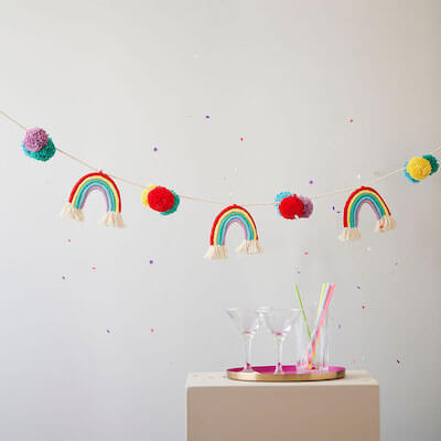 Macrame Rainbow Bunting by Ideal Home