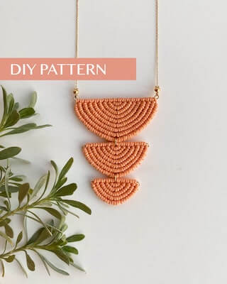 Macrame Susie Necklace Pattern by Curious Craft Studio