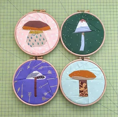 Mushroom Paper Piecing Pattern by Etive And Co