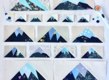 Scrappy Mountain Paper Pieced Quilt Pattern by Leila Gardunia