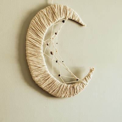 Simple Macrame Crescent Moon Dreamcatcher by Felt Magnet