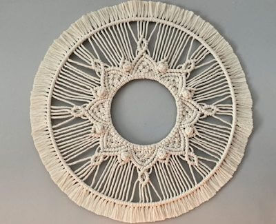 Simple Mandala Macrame Wall Hanging by Matching North