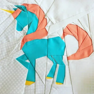 Unicorn Foundation Paper Piecing Pattern by Pitchers Boutique LLC