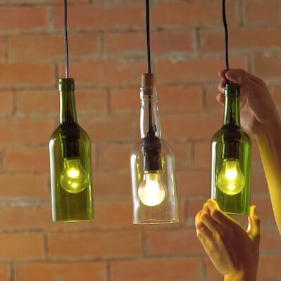 Wine Bottle Lights by DIY Projects